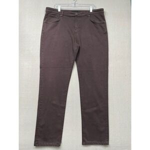 Rye 51 Men's Brown Teak Stretch 5-Pocket Pants 38W x 30.5L Straight Fit